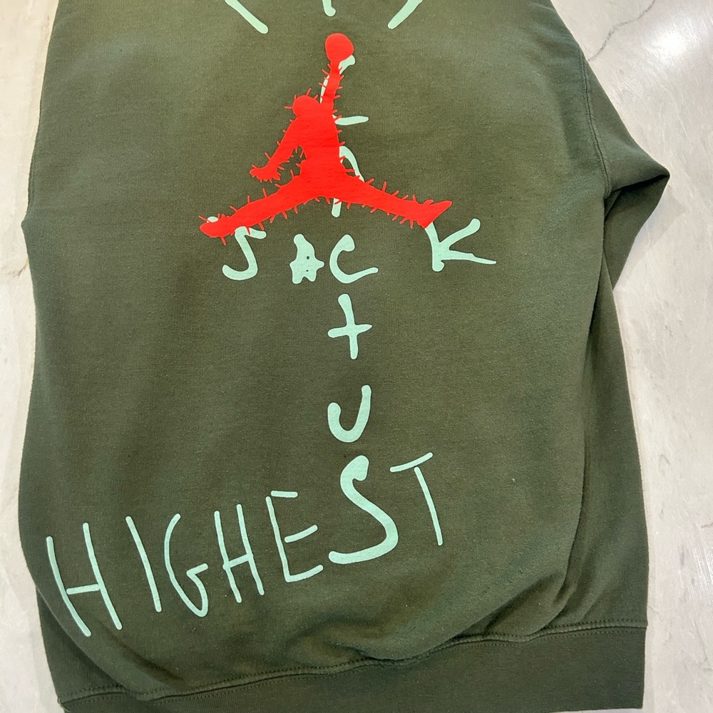 JORDON x TRAVIS SCOTT  Green Hoodie EXCELLENT CONDITION